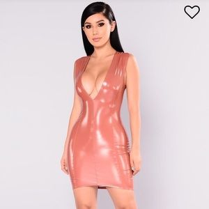 BNWOT Fashion Nova Latex Kristen Dress